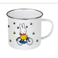 Logo-Druck benutzerdefinierte Emaille Becher, benutzerdefinierte Stahl Emaille Camping Becher, Einhorn / Katze Druck Emaille Tasse